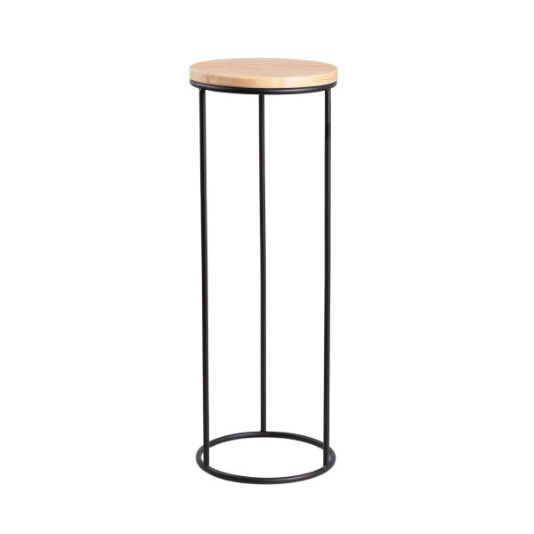 Kwietnik ROH metalowy czarny okrągły 23,5x66,5 cm HOMLA 922505