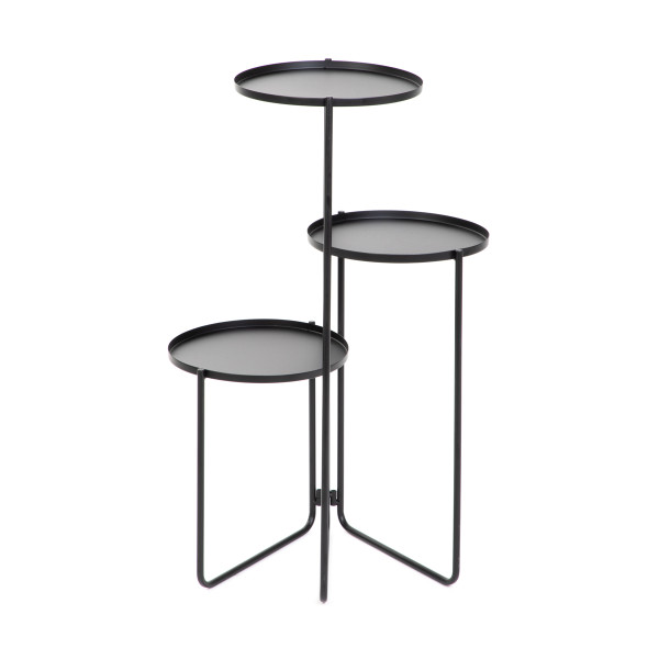 Kwietnik ROH trzypoziomowy czarny 25x48x70 cm HOMLA 922510
