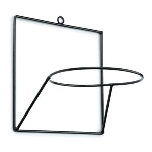 Kwietnik ścienny metalowy czarny loft do salonu 19×22 cm 383200 Kwietnik ścienny metalowy czarny loft do salonu 19×22 cm 383200