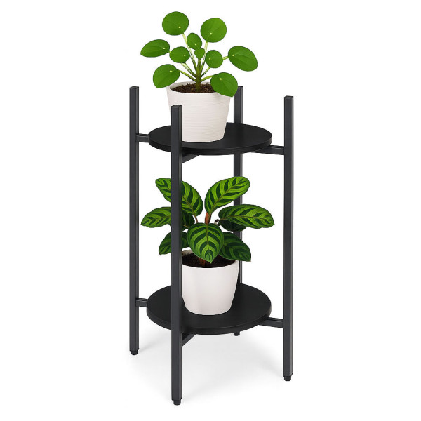Kwietnik stojący 2 poziomy czarny ModernHome 990120