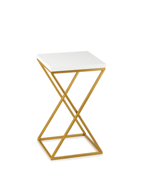 Kwietnik stojący 40 cm blat białym metal GLAM 87889