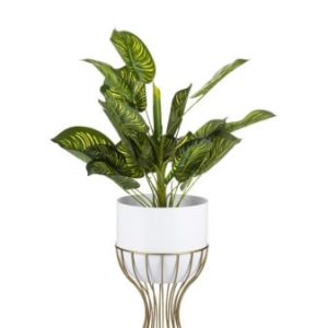 Kwietnik stojący 46 cm złoto biały LOFT metal 89269 Kwietnik stojący 46 cm złoto biały LOFT metal 89269