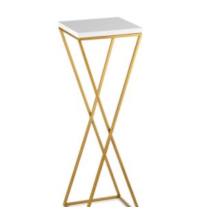 Kwietnik stojący 70 cm blat biały metalowy GLAMOUR 87871 Kwietnik stojący 70 cm blat biały metalowy GLAMOUR 87871