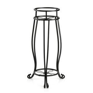 Kwietnik stojący czarny metalowy wysoki 63×31 cm 990988 Kwietnik stojący czarny metalowy wysoki 63×31 cm 990988