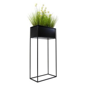 Kwietnik stojący skrzynia czarny 90 cm LOFT 87879 Kwietnik stojący skrzynia czarny 90 cm LOFT 87879
