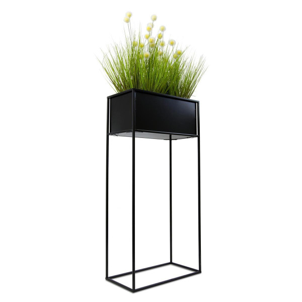 Kwietnik stojący skrzynia czarny 90 cm LOFT 87879