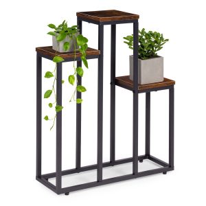 Kwietnik stojący stojak na kwiaty ozdoby 3 półki loft ModernHome 990123 Kwietnik stojący stojak na kwiaty ozdoby 3 półki loft ModernHome 990123