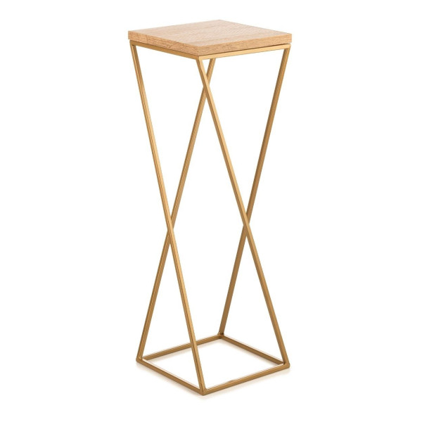 Kwietnik stojący złoty na kwiaty 70 cm metal GLAMOUR 88126