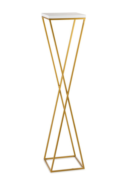 Kwietnik stojak 100 cm blat biały LOFT metalowy 87890