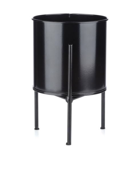 Kwietnik stojak z wkładem 24 cm czarny LOFT 88006
