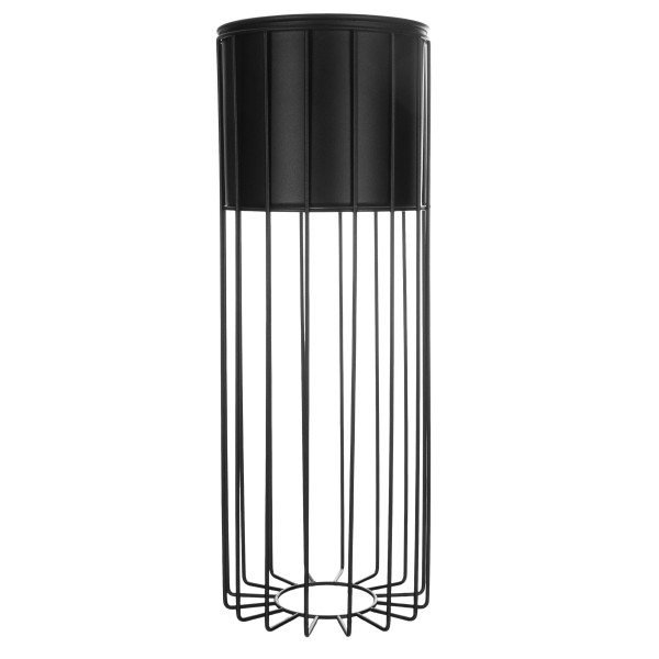 Kwietnik z osłonką stojący metalowy czarny druciany 55cm 199260