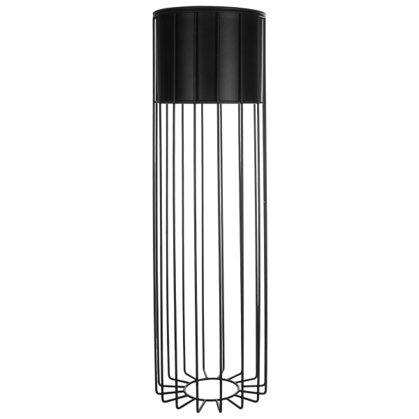 Kwietnik z osłonką stojący metalowy czarny druciany 70cm 199264