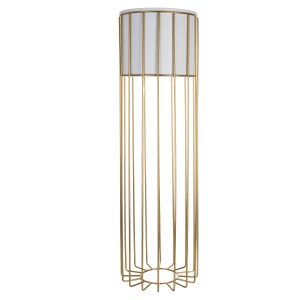 Kwietnik z osłonką stojący metalowy złoto biały 70cm 199255 Kwietnik z osłonką stojący metalowy złoto biały 70cm 199255