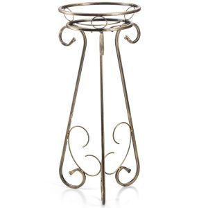 Kwietnik złoty Fiorina 66x30x28 cm metalowy stojak na kwiaty Rustykalny 676506 Kwietnik złoty Fiorina 66x30x28 cm metalowy stojak na kwiaty Rustykalny 676506