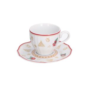 LA PORCELLANA BIANCA CHRISTMAS EDITION Filiżanka ze spodkiem 100 ml 670102 LA PORCELLANA BIANCA CHRISTMAS EDITION Filiżanka ze spodkiem 100 ml 670102