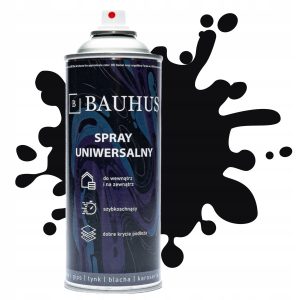 Lakier farba spray emalia RAL 9005 czarny połysk Bauhus 756975 Lakier farba spray emalia RAL 9005 czarny połysk Bauhus 756975