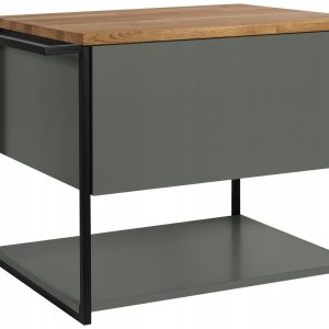 Lakierowana Szafka LOV 60 cm Zielony Półmat z Drewnianym Blatem Wisząca 717146 Lakierowana Szafka LOV 60 cm Zielony Półmat z Drewnianym Blatem Wisząca 717146