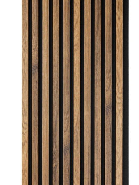 Lamele na Czarnym Filcu SunWood Dąb Valencia 275x46 cm Akustyczne 1 szt. 756504