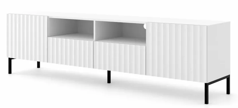 Lamelowa szafka pod TV z szufladami - Orero 692501