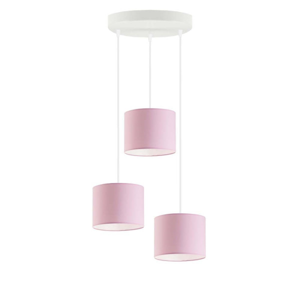 Lampa 3-punktowa PUEBLO loft Biały/ Jasny Różowy 963814