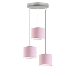 Lampa 3-punktowa PUEBLO loft Srebrny/ Jasny Różowy 961089 Lampa 3-punktowa PUEBLO loft Srebrny/ Jasny Różowy 961089