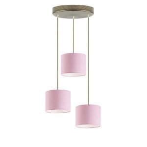 Lampa 3-punktowa PUEBLO loft Stare złoto/ Jasny Różowy 949377 Lampa 3-punktowa PUEBLO loft Stare złoto/ Jasny Różowy 949377