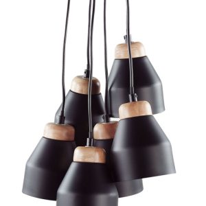 Lampa 6-punktowa wisząca sufitowa czarna 60763 Lampa 6-punktowa wisząca sufitowa czarna 60763