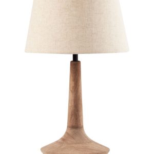 Lampa biurkowa drewno klosz materiałowy ciemnobrązowa 712140 Lampa biurkowa drewno klosz materiałowy ciemnobrązowa 712140