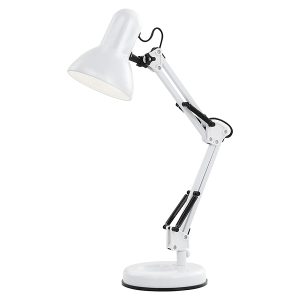 Lampa biurkowa Famous metalowa biała 26987 Lampa biurkowa Famous metalowa biała 26987