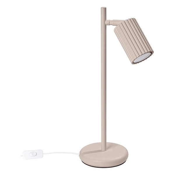 Lampa biurkowa KARBON taupe ryflowana 765032