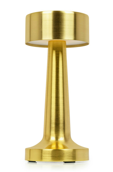 Lampa biurkowa LEE złota - wbudowana bateria, LED 148056