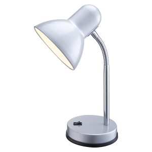 Lampa biurkowa metalowa biała 26985 Lampa biurkowa metalowa biała 26985