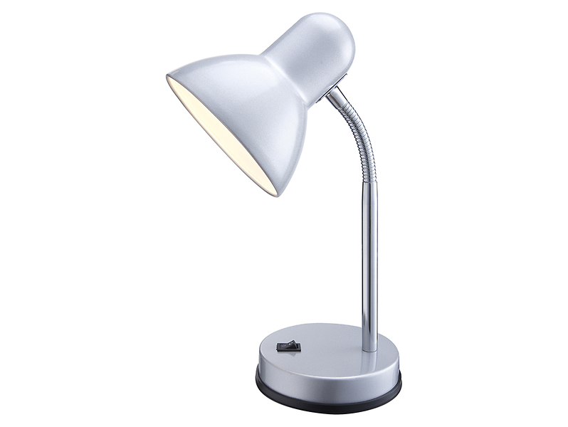 Lampa biurkowa metalowa biała 26985