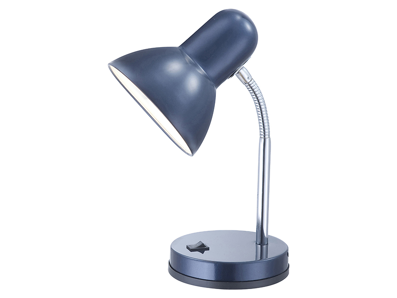Lampa biurkowa metalowa niebieska 26984