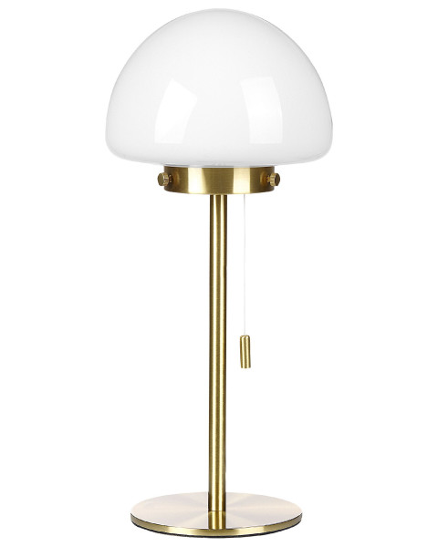 Lampa biurkowa minimalistyczna szklana złota 60976