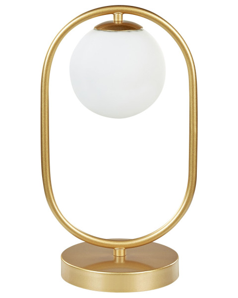 Lampa biurkowa pojedynczy duży klosz szklany 142078