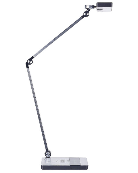 Lampa biurkowa z ładowarką bezprzewodową srebrna 278439