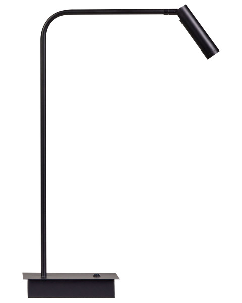 Lampa biurkowa z regulowanym kloszem czarna 280193