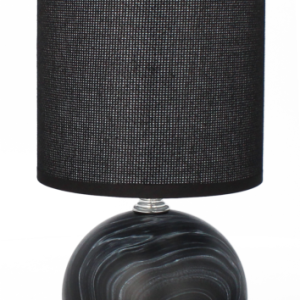 Lampa ceramiczna Livello 25 cm czarna loft lampka nocna z kablem abażur 893151 Lampa ceramiczna Livello 25 cm czarna loft lampka nocna z kablem abażur 893151