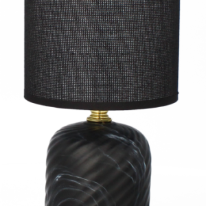 Lampa ceramiczna Livello 26,5 cm czarna lampka nocna z kablem abażur 893170 Lampa ceramiczna Livello 26,5 cm czarna lampka nocna z kablem abażur 893170