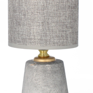 Lampa ceramiczna Livello 26,5 cm szara lampka nocna z kablem abażur 893154 Lampa ceramiczna Livello 26,5 cm szara lampka nocna z kablem abażur 893154