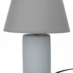 Lampa ceramiczna Livello 38cm szaro złota lampka nocna z kablem abażur 893174 Lampa ceramiczna Livello 38cm szaro złota lampka nocna z kablem abażur 893174