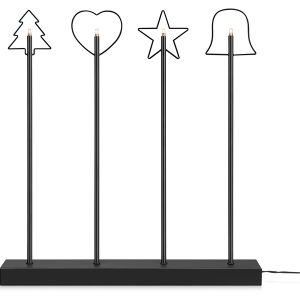 Lampa dekoracyjna stołowa Ginger metalowa czarna 821952