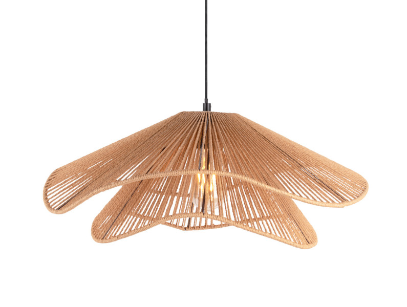 Lampa do jadalni nad stół SOMBRERA, klosz z plecionki, Ø 60 cm 649214
