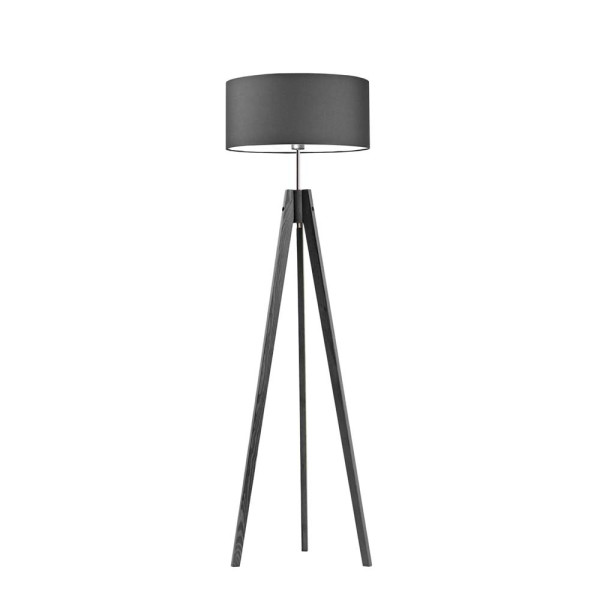 Lampa drewniana abażur Popielaty/ Grafitowy 1002406