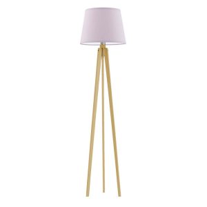Lampa drewniana podłogowa CURACAO Dąb/ Jasny Fioletowy 922326 Lampa drewniana podłogowa CURACAO Dąb/ Jasny Fioletowy 922326