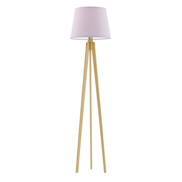 Lampa drewniana podłogowa CURACAO Dąb/ Jasny Fioletowy 922326