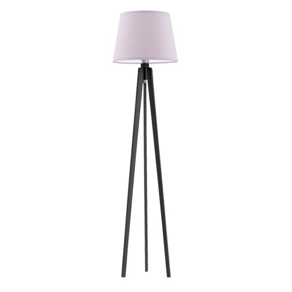 Lampa drewniana podłogowa CURACAO Heban/ Jasny Fioletowy 922298