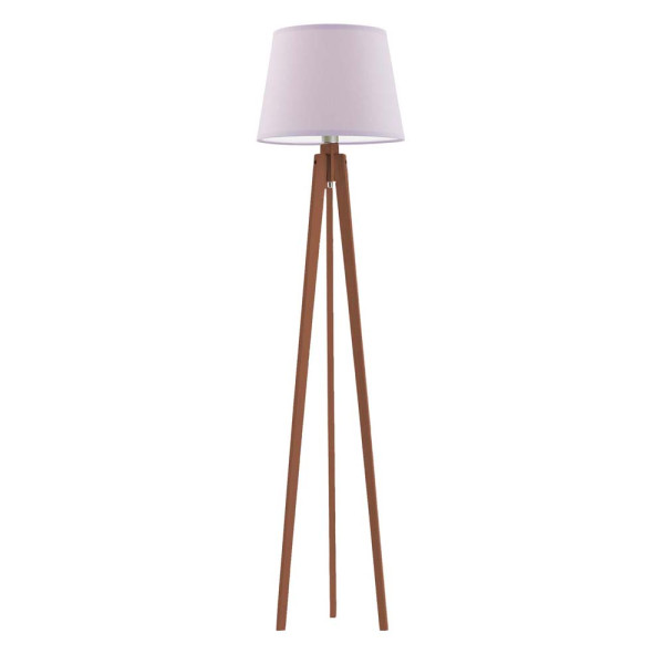 Lampa drewniana podłogowa CURACAO Mahoń/ Jasny Fioletowy 922400