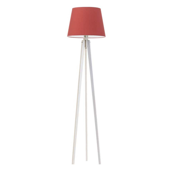 Lampa drewniana trójnożna CURACAO Biały/ Czerwony 922271